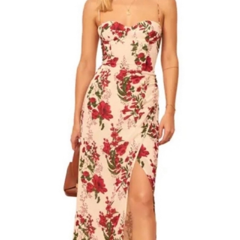 Reformation Kourtney Midi Dress in Georgette - Size 6